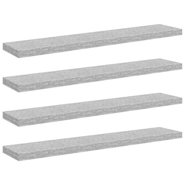 Betongraue Schweberegale, 4er-Set
