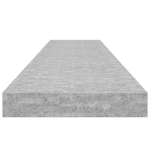 Betongraue Schweberegale, 4er-Set