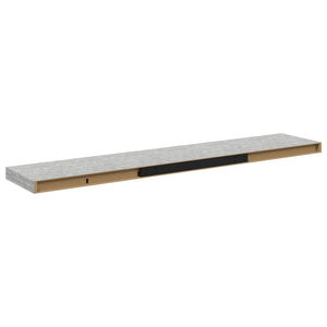 Betongraue Schweberegale, 4er-Set