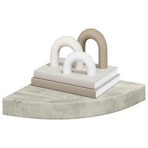 Eck-Wandregale, Betongrau, 2er-Set