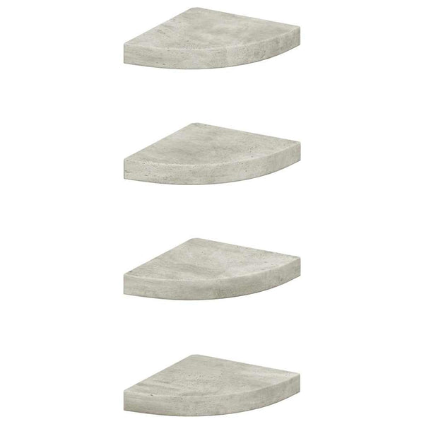 Eck Wandregale Betongrau, 4er Set