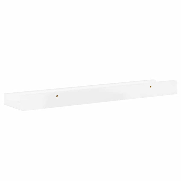 Wandregale, 2er Set, Hochglanz Weiß, 40cm