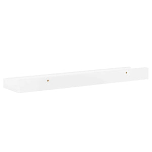 Wandregale, 2er Set, Hochglanz Weiß, 40cm