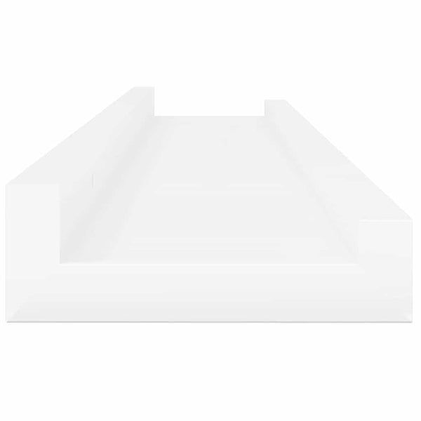 Wandregale, 60 cm, Hochglanz Weiß, 2er-Set