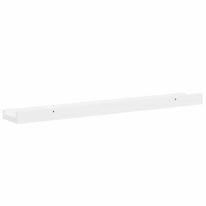 Wandregale, 60 cm, Hochglanz Weiß, 2er-Set
