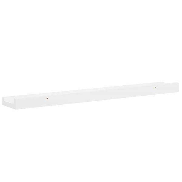 Wandregale, 60 cm, Hochglanz Weiß, 2er-Set