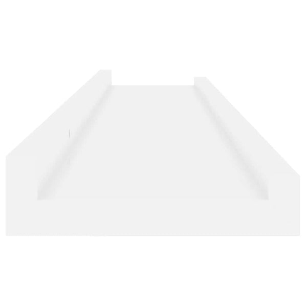vidaXL Étagères murales 2 pcs Blanc brillant 80x9x3 cm