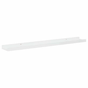 vidaXL Étagères murales 2 pcs Blanc brillant 80x9x3 cm