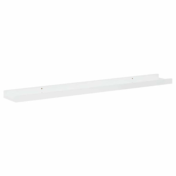 vidaXL Étagères murales 2 pcs Blanc brillant 80x9x3 cm