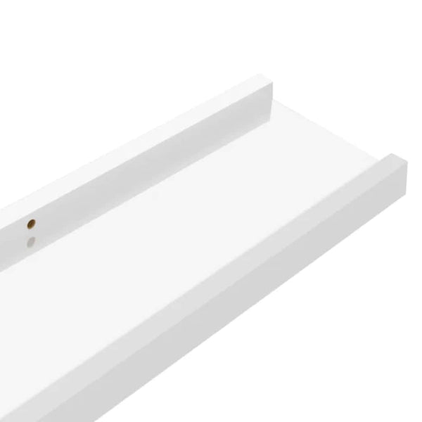 vidaXL Étagères murales 2 pcs Blanc brillant 80x9x3 cm