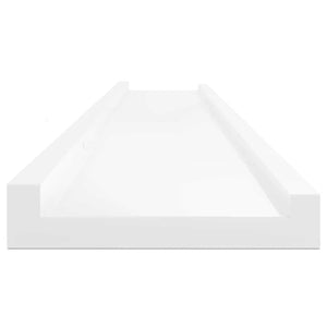 Wandregale, 115 cm, Hochglanz Weiß, 2er-Set