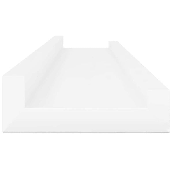 vidaXL Étagères murales 4 pcs Blanc brillant 60x9x3 cm