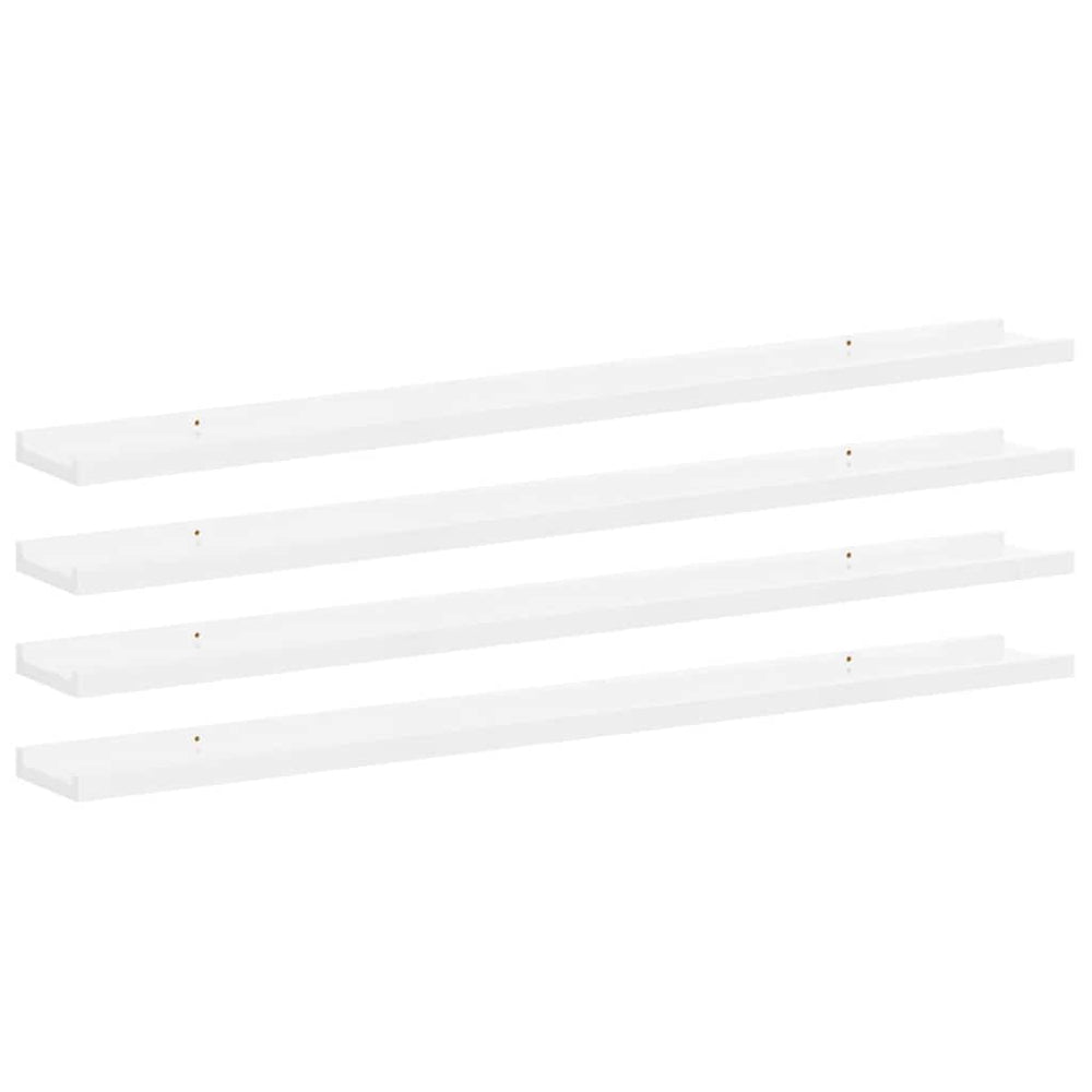 Weiße Hochglanz Wandregale, 4er Set