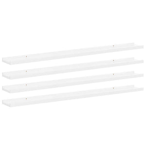Weiße Hochglanz Wandregale, 4er Set