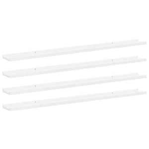 Weiße Hochglanz Wandregale, 4er Set