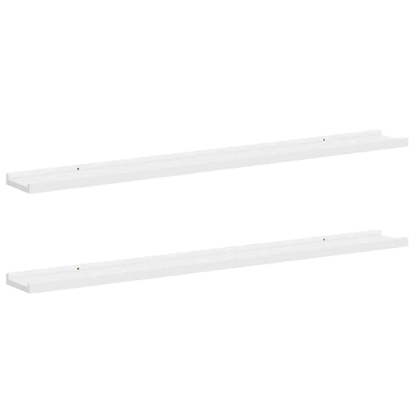 Weiße Wandregale, 2er Set, 100 cm