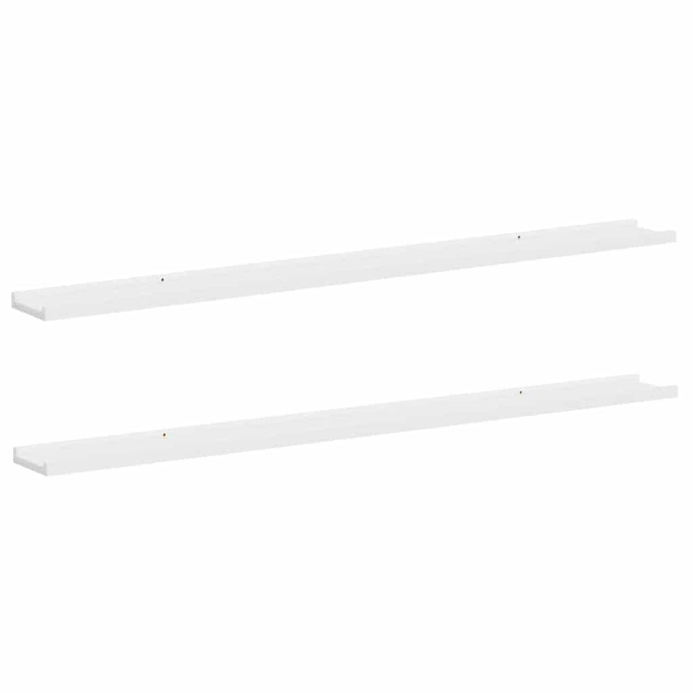 Weiße Wandregale, 2er Set, 115 cm