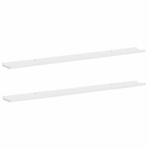 Weiße Wandregale, 2er Set, 115 cm