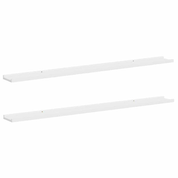 Weiße Wandregale, 2er Set, 115 cm