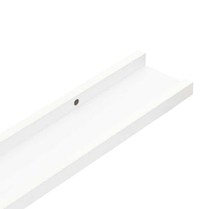 Weiße Wandregale, 4er Set, 40x9x3 cm