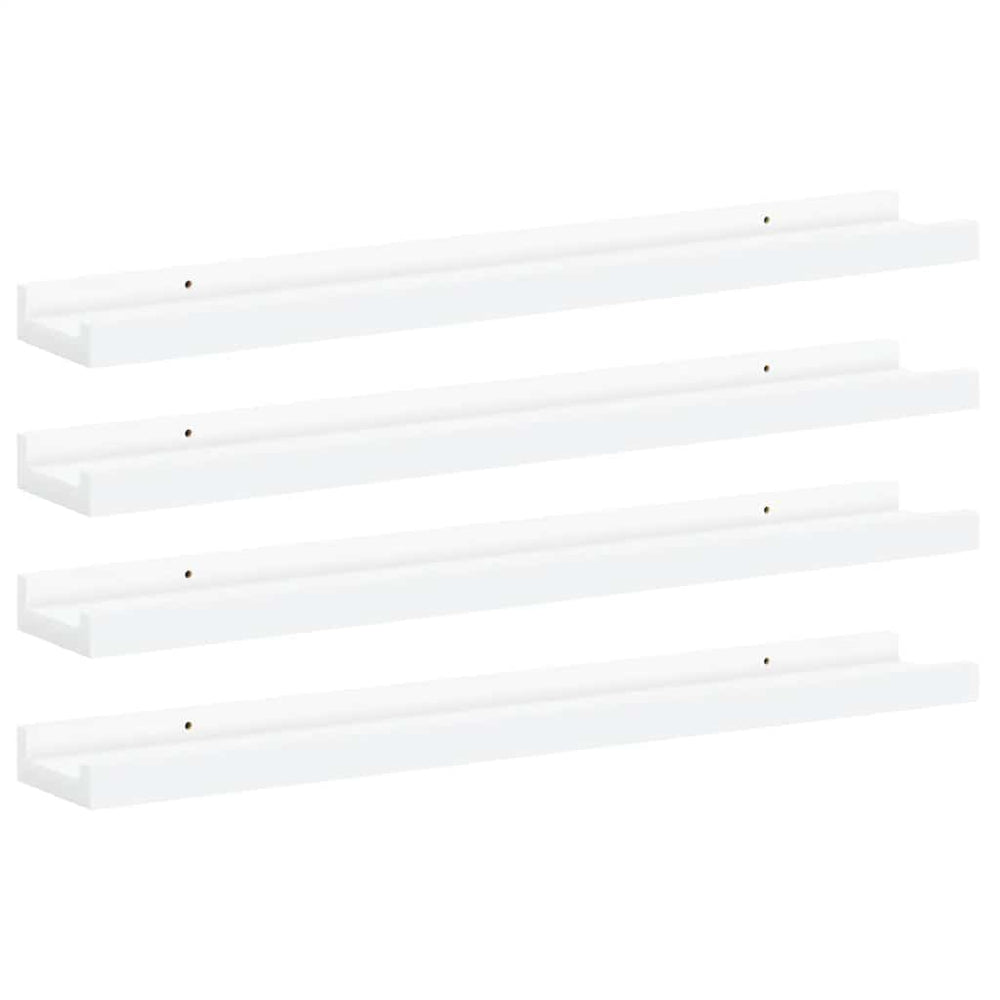 Wandregale, 4er Set, Weiß, 60 cm