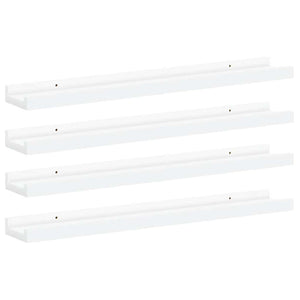 Wandregale, 4er Set, Weiß, 60 cm