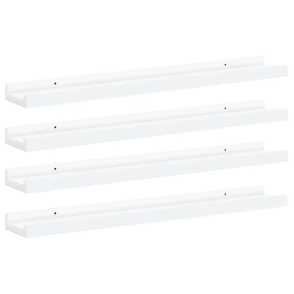 Wandregale, 4er Set, Weiß, 60 cm
