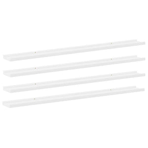 Wandregale, 4er Set, Weiß, 115 cm