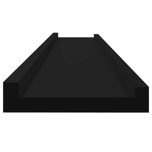 Schwarze Wandregale, 100 cm, 2er-Set