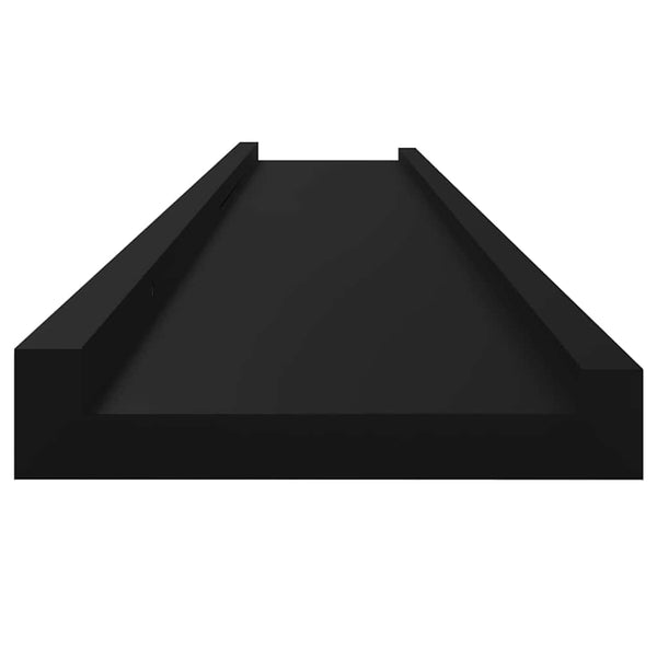 Schwarze Wandregale, 2er Set, 115 cm