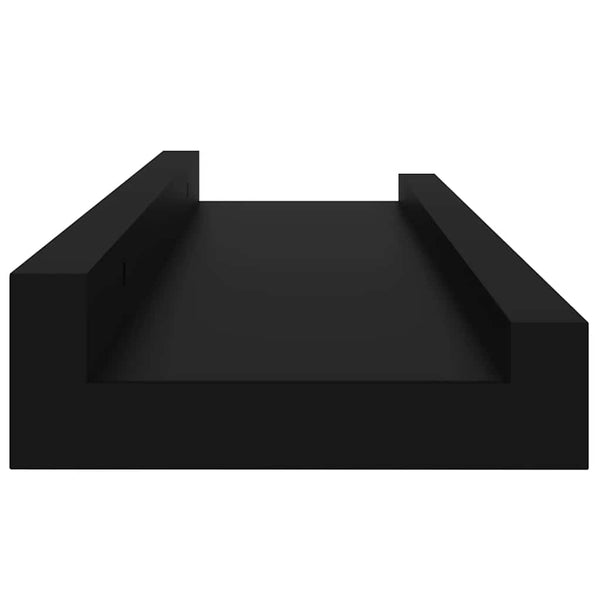 Schwarze Wandregale, 4er-Set, 40 cm