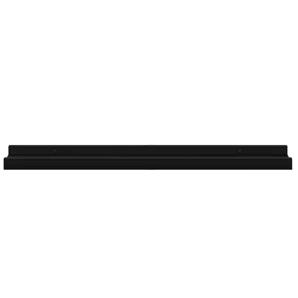 Schwarze Wandregale, 60 cm, 4er-Set