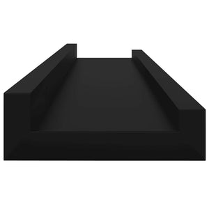 Schwarze Wandregale, 60 cm, 4er-Set