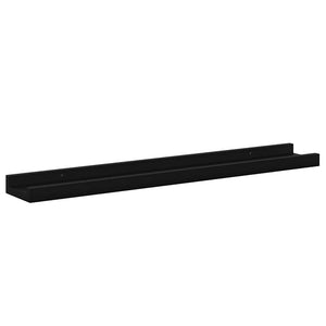 Schwarze Wandregale, 60 cm, 4er-Set