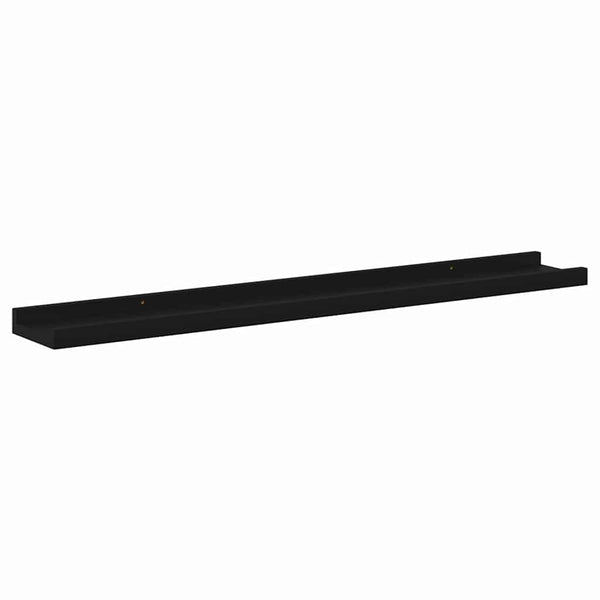 Schwarze Wandregale, 4er Set, 80 cm