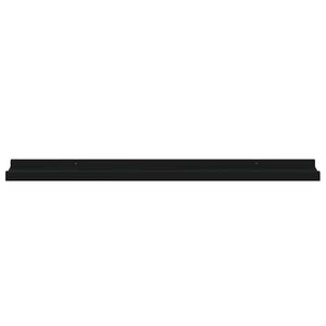 Schwarze Wandregale, 4er Set, 80 cm