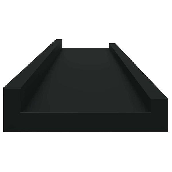 Schwarze Wandregale, 4er Set, 80 cm