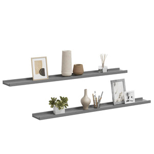 Graue Wandregale, 2er Set, 100 cm