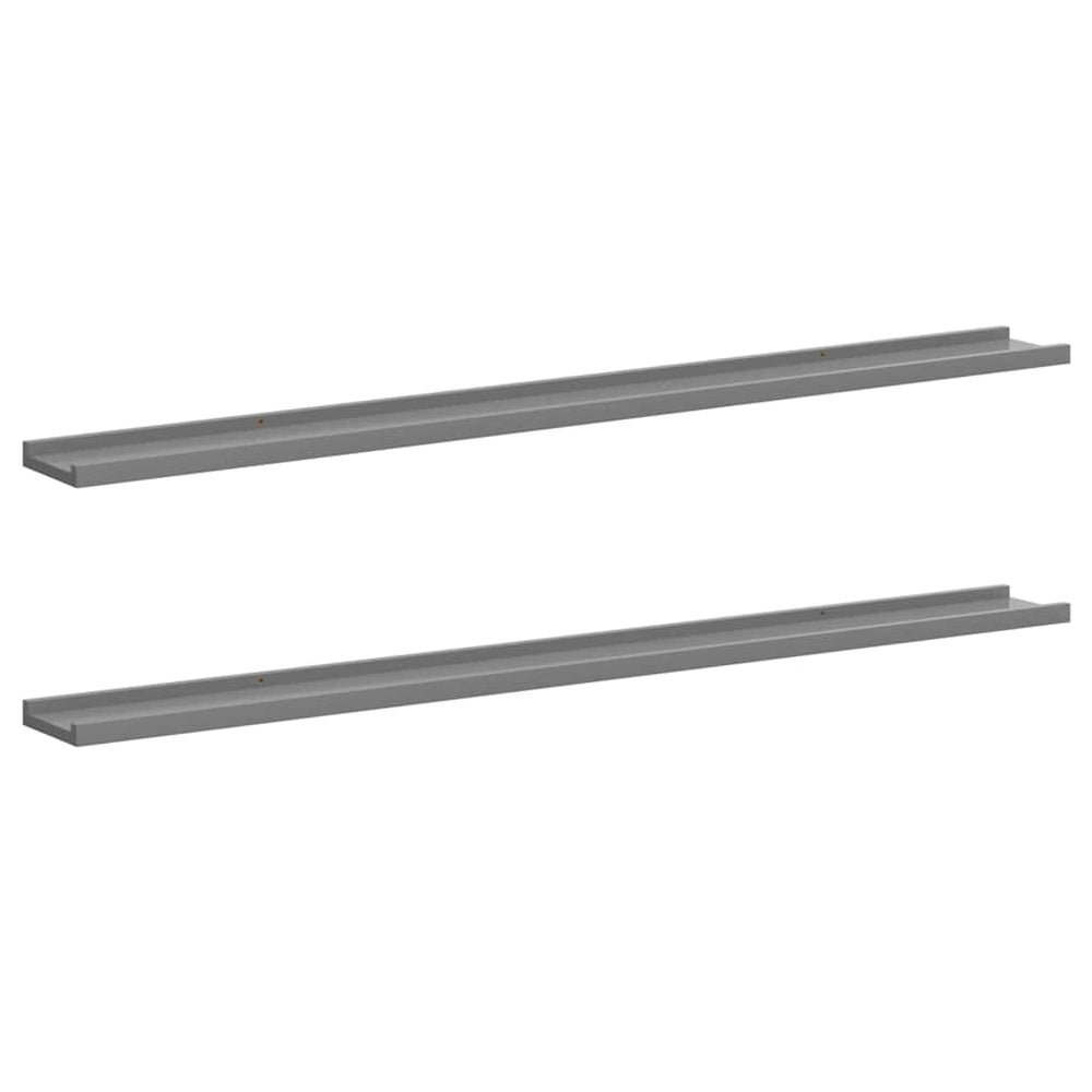 Wandregale Grau, 2er Set, 115 cm