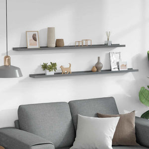 Wandregale Grau, 2er Set, 115 cm