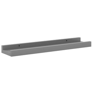 Graue Wandregale, 4er-Set, 40x9x3 cm