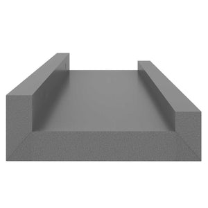 Graue Wandregale, 4er-Set, 40x9x3 cm