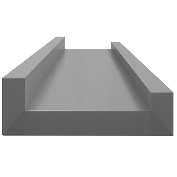Wandregale Grau 60x9 cm, 4er-Set