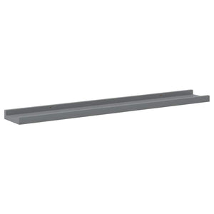 Graue Wandregale, 4er Set, 80 cm