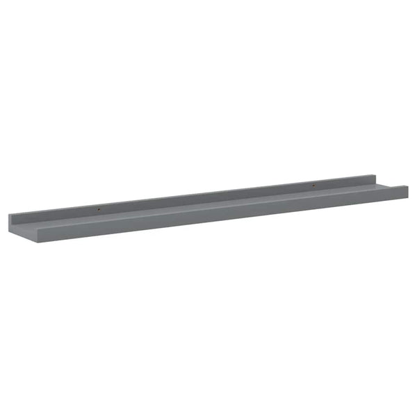 Graue Wandregale, 4er Set, 80 cm