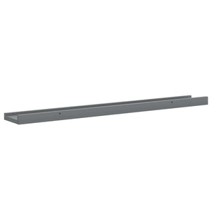 Graue Wandregale, 4er Set, 80 cm