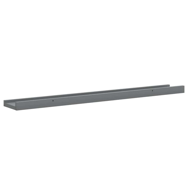 Graue Wandregale, 4er Set, 80 cm