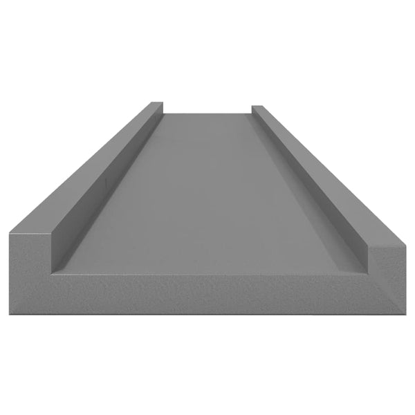 Graue Wandregale, 4er-Set, 115 cm