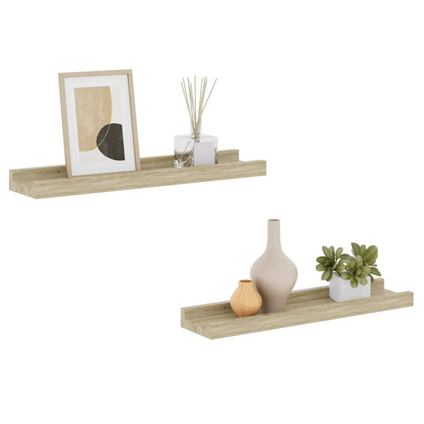 Wandregale Sonoma-Eiche, 40cm, 2er Set