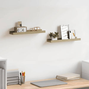 Wandregale Sonoma-Eiche, 40cm, 2er Set